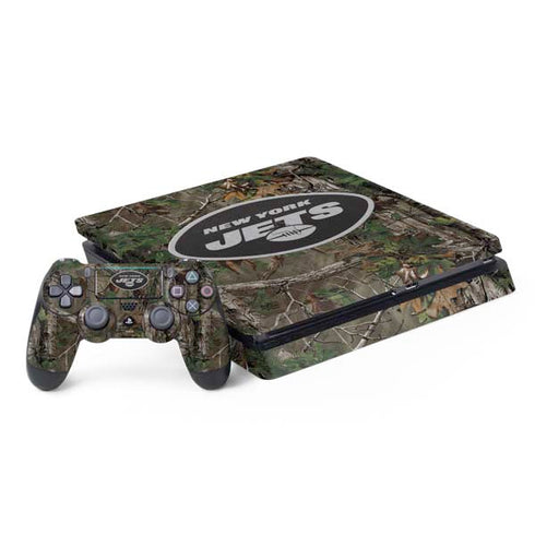 NFL New York Jets Realtree Xtra Green Camo PS4 Slim Bundle Skin